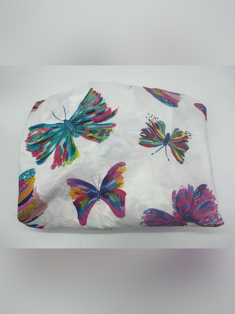 EttaVee Pottery Barn Kids Watercolor Butterfly Crib Sheet